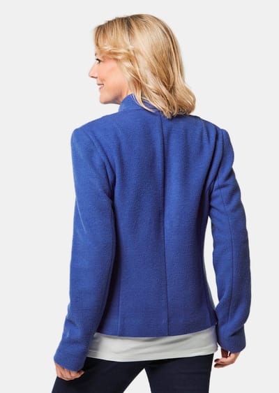 Blazer met geraffineerd ontworpen kraag - koningsblauw - Gr. 46 van Goldner Fashion