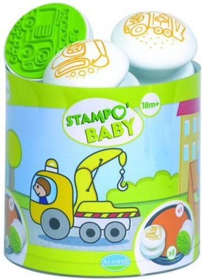 Aladine stempelset voertuigen voor baby's - creatieve stempels.