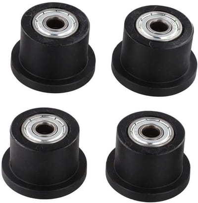 Roeimachine Wielen - Vervanging Rollen - Stil Trainen - Nylon Geluidloos - 8mm Boring - Zwart