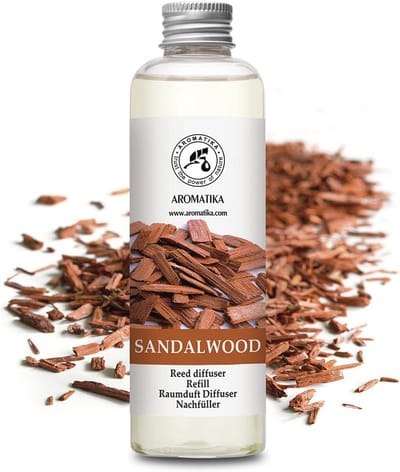 Navulling geurstokjes Sandelhout 200ml - Intensieve en Langdurige Geur voor Aromatherapie