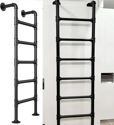 Metalen Ladder - Kelder Trap - Veilige Ontsnapping - Aanpasbare Lengte - Tot 300cm - Zwart