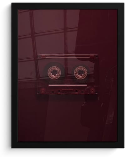 Poster in lijst - Fotolijst 30x40 cm - Posters - Casteband - Bordeaux - Vintage - Posterlijst zwart - Decoratie - Wanddecoratie woonkamer - Muurdecoratie slaapkamer