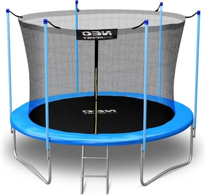 Trampoline 183 cm met veiligheidsnet, binnennet en instapladder, Neo-Sport Pro, tuintrampoline