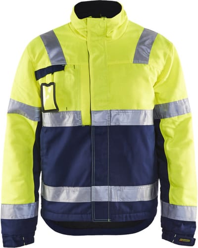 Blåkläder 4862-1811 Winterjas High Vis Geel/Marineblauw maat L