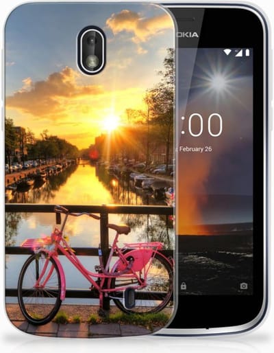 TPU Hoesje voor Nokia 1 Siliconen Back Cover Amsterdamse Grachten