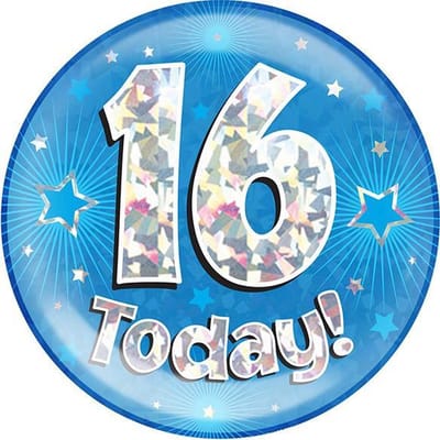 Oaktree - Mega Button 16 today Blauw