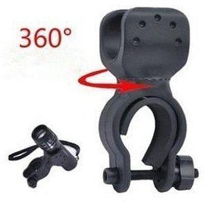 Fietshouder 360 graden t.b.v. zaklamp (inclusief zaklamp)