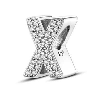 RomyStones – Letter Bedel X – 925 Sterling Zilver – Voor je Bedelarmband - alfabet