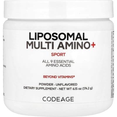 Codeage, Liposomale Multi Amino+ Poeder, Sport, Zonder smaak, 6.15 oz (174.2 g)