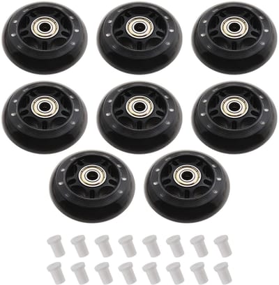 Dailygoods - Schaatswielen 70 mm - Voor binnen en buiten - Ideaal voor jongens en meisjes - Vervangende PU wielen - Inclusief afstandhouders - Recreat...