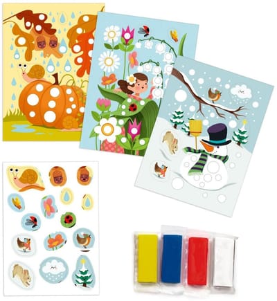 Boetseerklei en Stickers 'Seizoenen'
