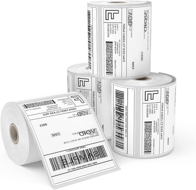 Thermische verzendlabels 101 x 152 mm, zelfklevende etiketten voor desktopprinters, 1000 stuks, ideaal voor verzending en organisatie