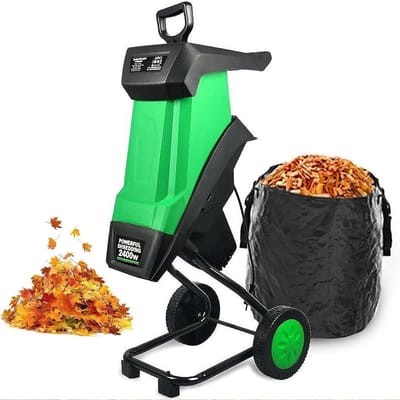 Elektrische Hakselaar - Houtversnipperaar Tuin - Takken Verwerken - Krachtige 2400W Motor - 40mm Snijcapaciteit - Zwart