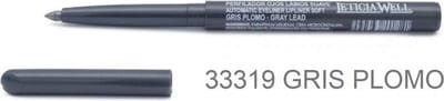 Leticia Well - Grijs - Loodgrijs - Gris Plomo - Gray Lead lippotlood en oogpotlood draaibaar zacht / Automatic Eyeliner Lipliner Soft - Nummer 33319 - 1 stuks