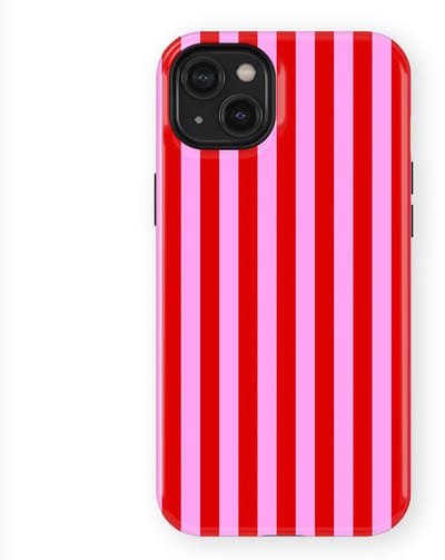 DripCase Gestreept Hoesje geschikt voor iPhone 14 Plus | Backcover met Mag | Stripes Motief | Trendy Case geschikt voor iPhone 14 Plus met Strepen Candy Stripes