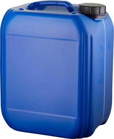 Jerrycan 10 Liter blauw met zichtstreep | geschikt voor water | UN gekeurd | benzine | handig stapelbaar | food grade | inclusief dop | totaal te legen | noodpakket