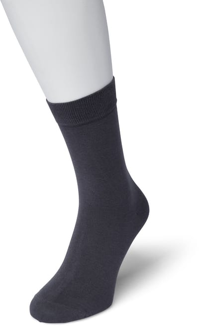 Bonnie Doon Katoenen Comfort Sok Donker Blauw Dames maat 35/38 - Speciale Breitechniek in Boord - Knelt niet - Katoen/Lycra - Maximaal Draagcomfort - Zakt niet af - Gladde Naden - Voor Gevoelige Voeten/Benen - Navy Heather - Gemeleerd - BE121401.291