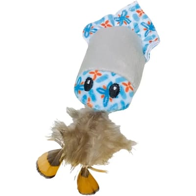 Octopus pluche knuffel voor katten met gras Nobby Pet