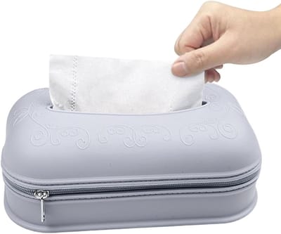 Zakdoekdoos Hoes - Papier Dispenser - Ruimte Organiseren - Waterdicht Siliconen - 18.6 x 11.1 cm - Blauw