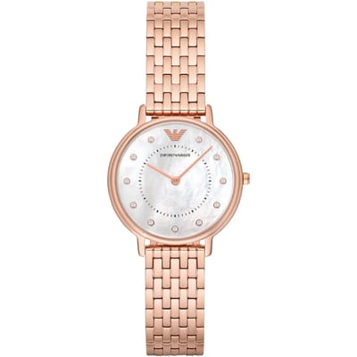 Emporio Armani AR11006 Roze Gouden Dameshorloge