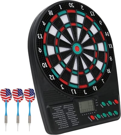 Elektronisch Dartbord met Automatische Score, Soft Darts Set voor Gezinsplezier, Inclusief Opbergruimte voor Darts en Tips, Perfect voor Thuisgebruik en Feestjes