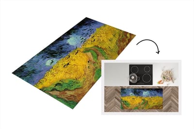 Keukenloper - Loper keuken - Korenveld met kraaien - Vincent van Gogh - 120x60 cm - Keukenloper vinyl