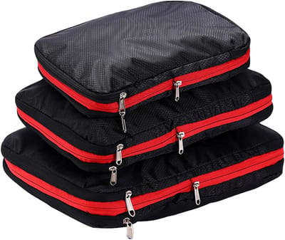 Compressiezakken Opbergzakken - Organizers Tassen - Ruimte Besparen - Dubbele Ritssluiting - 41x33 cm - Zwart