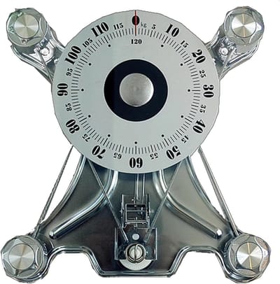 Analoge Personenweegschaal - Mechanische Weegschaal - Gezondheid Bewaken - Grote Duidelijke Wijzerplaat - 120 kg Capaciteit - Zilver