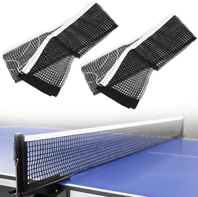 2 stuks - Tafeltennisnet - 14*180 cm - Pingpongnet - Tafeltennis vervangend net - Draagbaar tafeltennisnet - Sportnet - Sport accessoire - Binnenshuis sportuitrusting - Trainingsaccessoire - voor binnen of buiten, schoolgymzaal - zwart