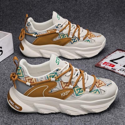 CYYTL Casual Sneakers Herenschoenen Ademend Mesh Outdoor Mode Hardlopen Tennis Luxe Platform Sport Wandelen Designer Loafers 44 white