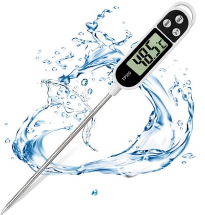 SnelShoppen - Grillthermometer Vleesthermometer Keukenthermometer Braadthermometer Kookthermometer met LCD-Scherm Lange Sonde voor Barbecue en Keuken
