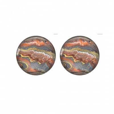 Clip Oorbellen Sahara - Bruin Grijs - 2 cm