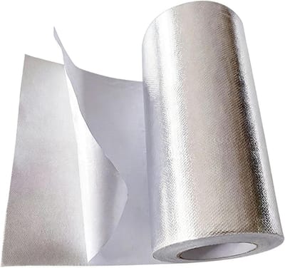 Isolatiefolie Rol - Hitteschild Materiaal - Warmte Beschermen - Gealuminiseerd Glasvezel - 1x10m - Zilver