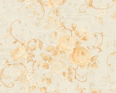 KLASSIEK BLOEMEN BEHANG - Creme Beige Goud - Bloemenmotief - AS Creation Romantico