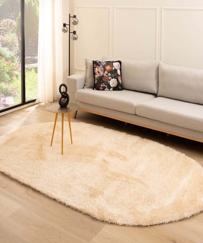 Velvet vloerkleed ovaal - Posh champagne 120x180