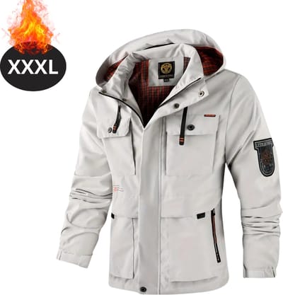 Bovista Windjas Voor Heren - Parka - Lente & Herfst - Jas - Volwassen - Windjack - Windbreaker - Outdoor - Wit - Maat XXXL