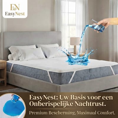 Waterdichte Matrasbeschermer 140 x 200 cm, 180 x 200 cm – Ademende Matrastopper met Antislip Hoekelastieken – Wasbare Matrasbeschermer van Microvezel – Wit