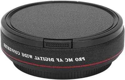 Ultra Slim 0.45X Groothoeklens 62mm voor Camera's en Camcorders - Aluminium en Glas, Ideaal voor Landschapsfotografie en Vlogs