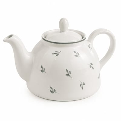 Theepot Leafy 1000 ml – handgeschilderde keramieken theepot met bladmotief