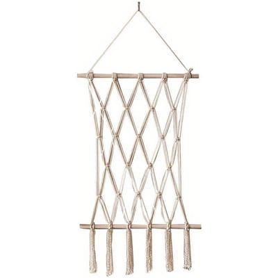 Wandtapijt Woonkamer Wanddecoratie DIY Fotolijst Postkaarten Opbergplek Muur Handgemaakt Bohemien Etnisch Chic Kwast Tapijt 1pc white