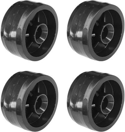 4x Zwarte Kunststof Wieltjes (30 mm) voor Schuifdeuren, Lades en Meubels