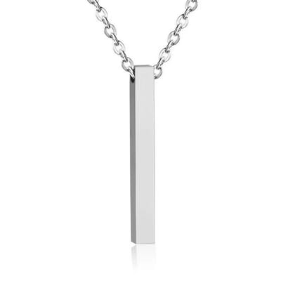 Planet Pink - Ketting staafje bedel zilver - Stainless Steel - Roestvrij Staal rvs - Waterproof