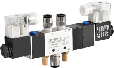 Elektrische Pneumatische Magneetventiel 4V230C-08 24VDC PT1/4 - 5 Manier 3 Positie Dubbele Spoel Piloot-Operated
