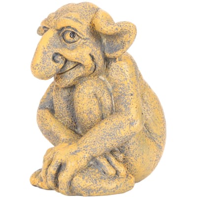 Gotische Sculptuur Gelukshand Handgeschilderd Levensgetrouw Gotisch Beeld Decoratie voor Tuinen Terrassen beige