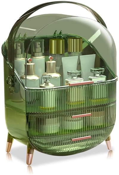 Dailygoods- Make-uporganizer 3 lagen - Cosmetica Koffer - Cosmetische Vitrine - Organizer voor Badkamer - Grote Capaciteit - Duurzaam Acryl