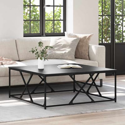 vidaXL - Salontafel - Zwart - Eiken - 100 - x - 100 - x - 40 - cm - Bewerkt - hout