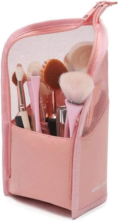 Multifunctionele Waterdichte Make-up Borstel Organizer - Staande Reistas voor Cosmetica met Rits - Ideaal voor Reizen en Opbergen van Make-up Accessoires