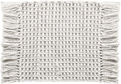 Heckettlane Badmat Madras - Badkamermat - Bidetmat - Antislip tapijt - 60x60 cm - Off-White