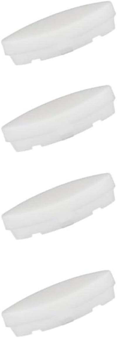 Toiletstoel Bumper Pads - Toiletbril Dempers - Geluid Verminderen - Antislip Ontwerp - 2.4 x 7.2 x 1.1 cm - Wit