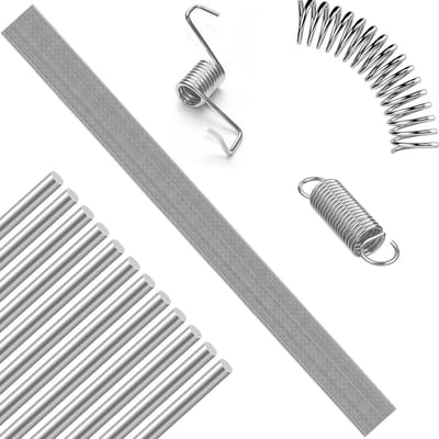 Veerstaaldraad - Roestvrij staaldraad - Doe-het-zelf handwerk - Hoge elasticiteit - 35 stuks 12x400mm - Zilver